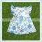Hot sale baby frock design 2016 summer children boutique clothing frozen outfits girl flutter sleeve dress