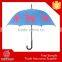 Facebook Curve Handle Metal Shaft Straight Dog Print Umbrella