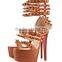 Super high heel sandals summer ankle strap shoes 2015 top quality spike high heel sandals women 3 colors