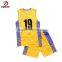 Fashion 100% Polyester Customized Team Basketball Apparel