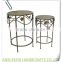 LC-76088 Wrought Metal Iron Square Shape Plant Stand Set of 2