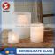 heat resistant frosted glass candle holder