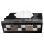 Square story luxury high-end European retro tissue box tissue box tissue box wooden European-style luxury pumping black and whit