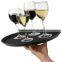 customized rubber anti-slip round serving tray