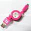 fashion hot selling smartphone retractable android cable