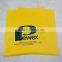 heat sealing grocery packing yellow shopping bag / printing die cut bag
