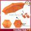 19 Inch 6K Orange Smart 5 Folding Umbrella Custom Logo