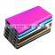 Ultra thin built in micro USB cable metal portable power bank 4000mah