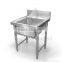 hotel furniture large commercial stainless steel kitchen single bowl sink with double drain boards for hotel