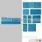 foshan 100x300 brick look wall tile, sky blue kitchen designer ceramic tiles