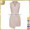 Hot selling women customized nude sleeveless blazer style dress