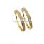 18k gold plated hoop design adorned with strips of crystal dust earring