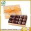 Gold paperboard luxury divided inner storage candy packaging box chocolate packaging box