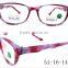 Latest trendy designer C.P injection plastic cheap eyeglass frames with double color