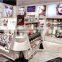 shopping mall lighting cosmetic display cabinet and showcase