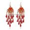 Popular luxury red drop earring