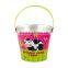 Small Christmas round tin ice bucket with handle