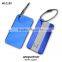 Metallic Color Aluminum Luggage Tag with a Metal Ring for Promotion