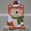 Handpainting orange animal design ceramic fox figurine