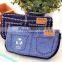 High quality Creative denim shorts big capacity pencil box/ canvas cosmetic bag