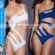 Fabric lining sexy one shoulder bandage women swimwear one piece no coverage swimsuit