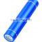 2600mah Cylinder Shaped round power bank with usb cable