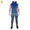Custom sleeveless zip hoodie for men