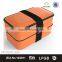 2016 Orange Bento Box, FDA Approved, Microwave & dishwasher safe
