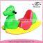 China made colorful tri-color children plastic rocking horse