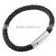 Stainless Steel Magnetic Clasp Genuine Leather Bracelet
