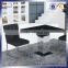 Modern Design Home Furniture Dining Table Glass Top Metal Legs