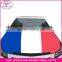 custom elastic printed polyester&spandex France flag car hood cover,promotion French car bonnet flag for national day