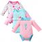 new design long sleeve baby romper baby gift clothes set