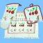 3pc pigment printing towel with fringe cheese holder set rooster design glove set
