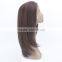 ombre color in stock 24INCH F SILK STRAIGHT for balck women girl heat resistant fibre ear to ear lace frontal synthetic wig