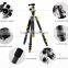 Factory supply HPUSN professional photography carbon fiber portable camera tripod used as monopod