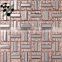 SMP03 Copper glass mixed electroplate mosaic Mixed strip mosaic Self paste mosaic