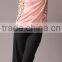 Pretty Steps 2016 elegant high quality round collar blouse lace splicing casual blouse for women
