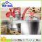 Hot sale decorative portable milano 7pcs outdoor camping picnic kitchen cookware set with lid