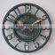 12 Inch Blue Mechanical Decorative Polyresin Clock