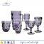 wholesale purple cheap bubble glass goblet for gift