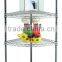 metal wire kitchen rack with 4 wheels, kitchen storage rack trolley cart