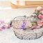handmade steel wire fruit basket steel wire mesh storage basket metal basket with liner