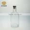 Refillable 750ml vodka Liquor display glass bottle with Synthetic T-Top Stopper