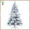 Fire retardant flocked white christmas tree