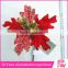 outdoor christmas decorations small artificial poinsettia flowers for christmas market