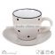 2016 fashion design ceramic coffee mug with saucer stoneware mug high quality factory price