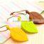 Creative Leaf Shape Silica Gel Door Stop, Prevent Clip Hand Exit Card, Three-dimensional Hanging Door Stop