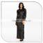 2016 Lady Black Sequin Maxi Elegant Long Sleeve Muslim Evening bandage dresses