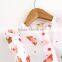 Custom-made summer fly short sleeve pink watermelon rompers